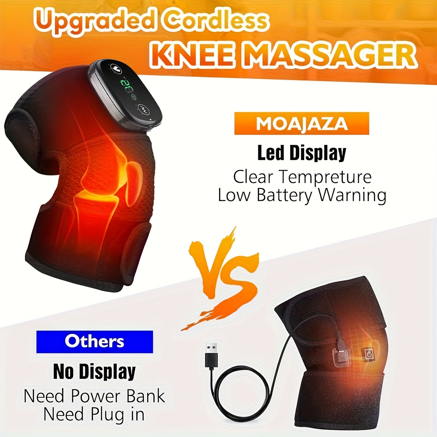 USB Rechargeable Heated Knee Massager