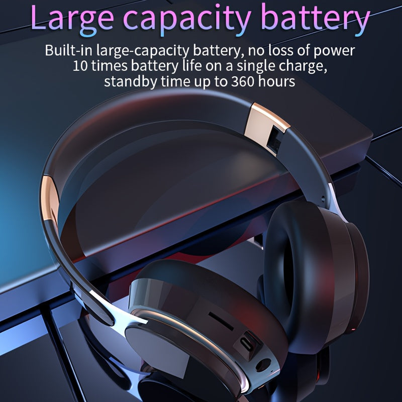 Wireless Foldable Over-Ear Headphones with Mic