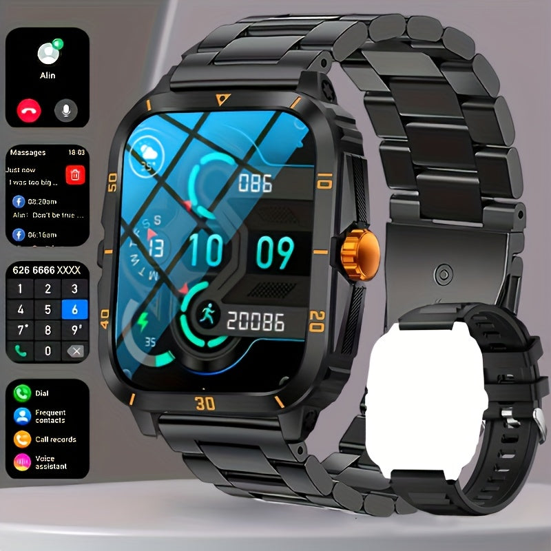 Durable Smartwatch with Wireless Calling & Fitness Tracking