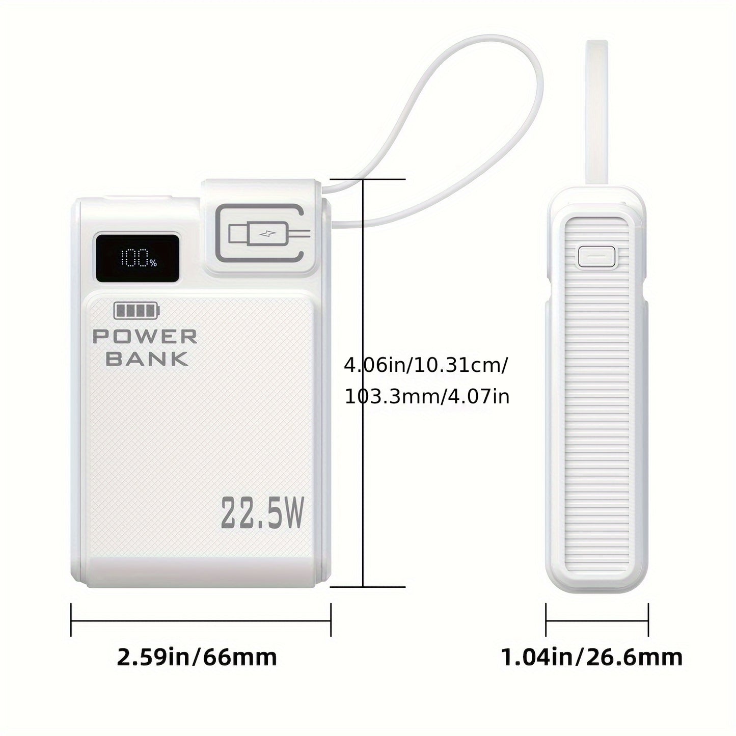 Portable Power Bank - PD 22.5W Fast Charging