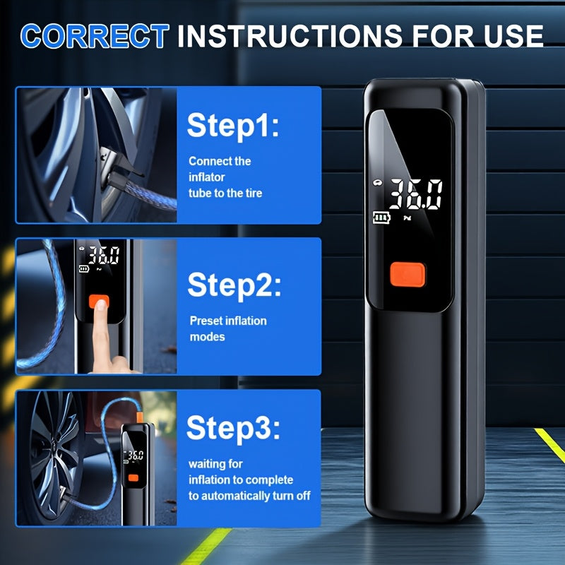 Portable Digital Air Pump with LED Display