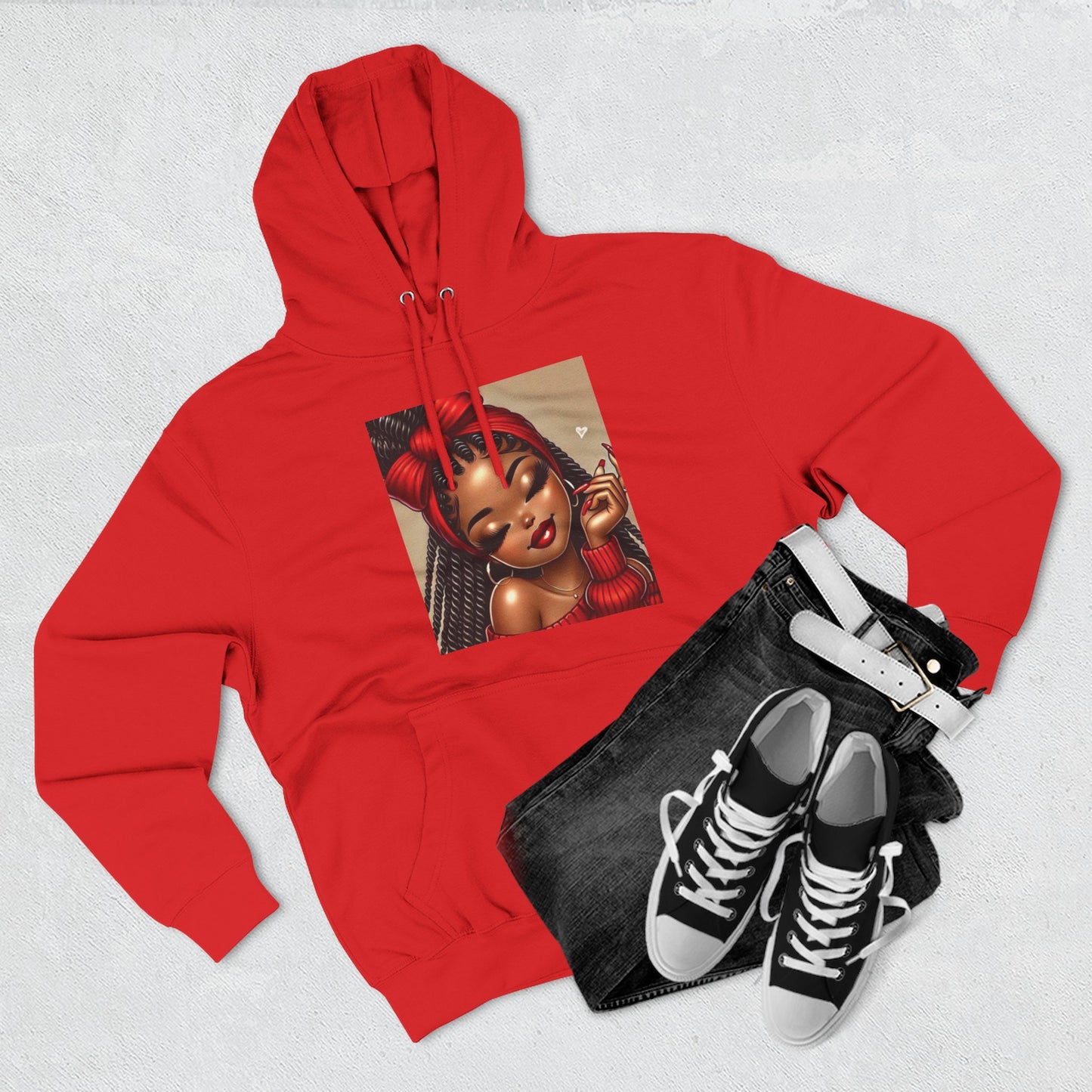 Three-Panel Fleece Hoodie