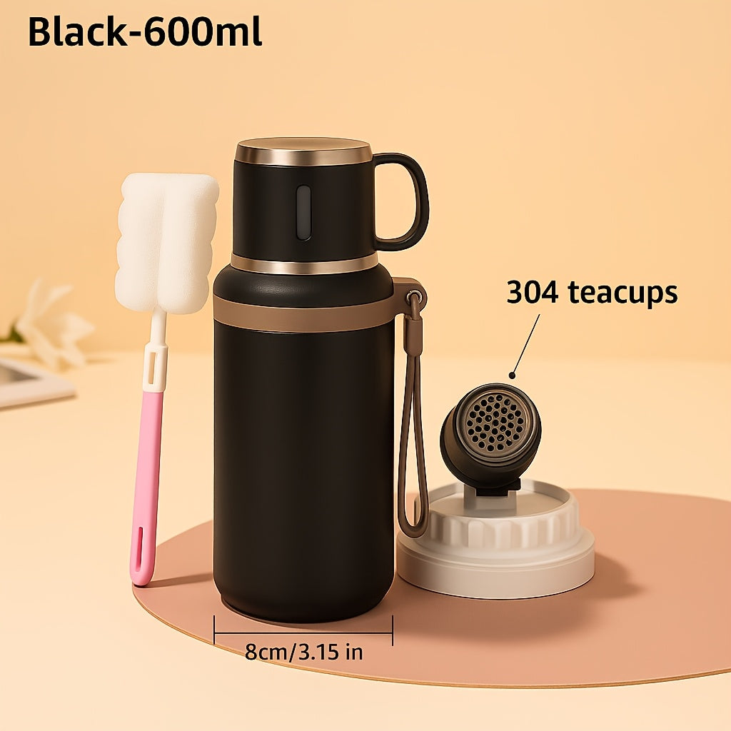 600ml Insulated Water Bottle - White