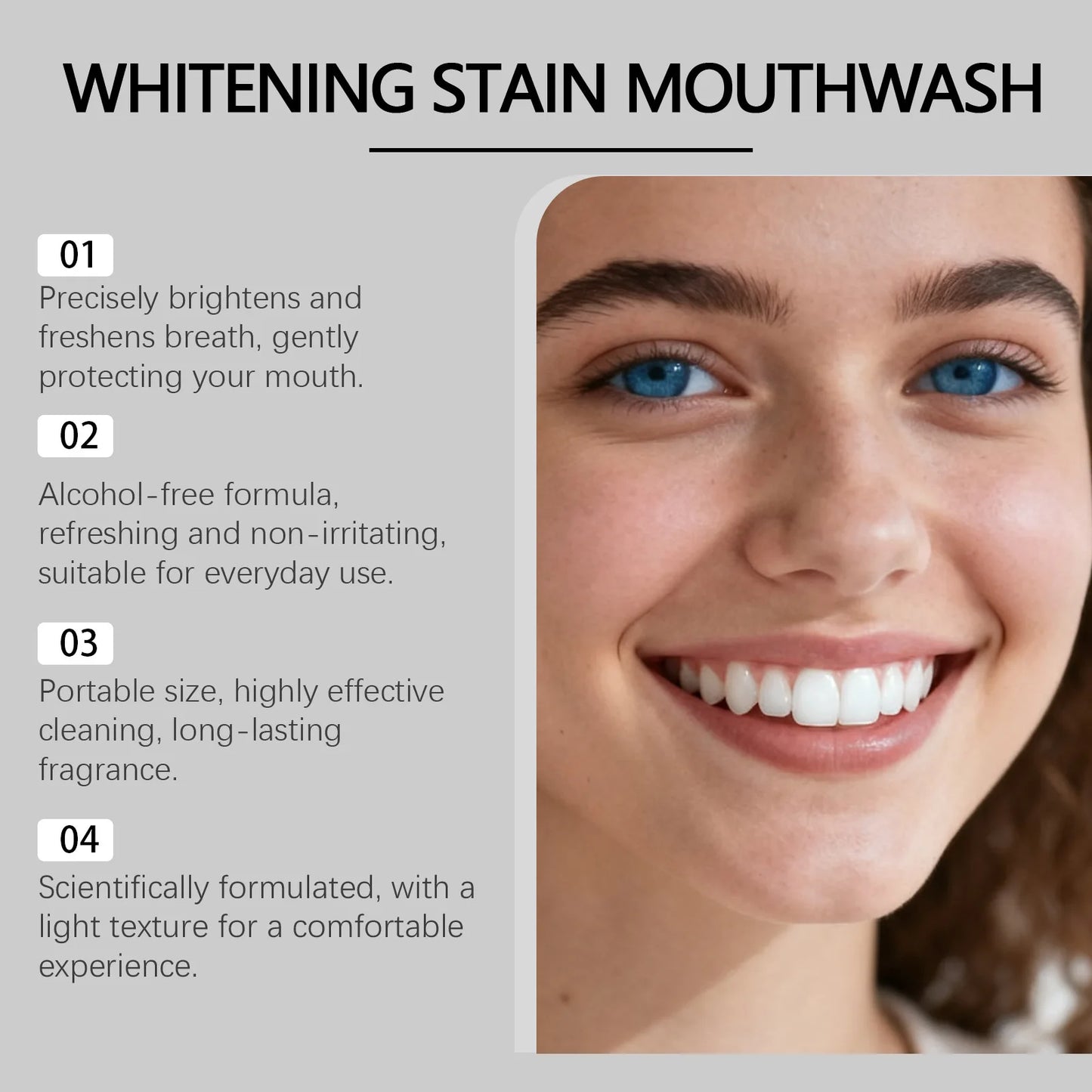 Whitening Menthol Mouthwash – Bad Breath & Stain Remover 237ml