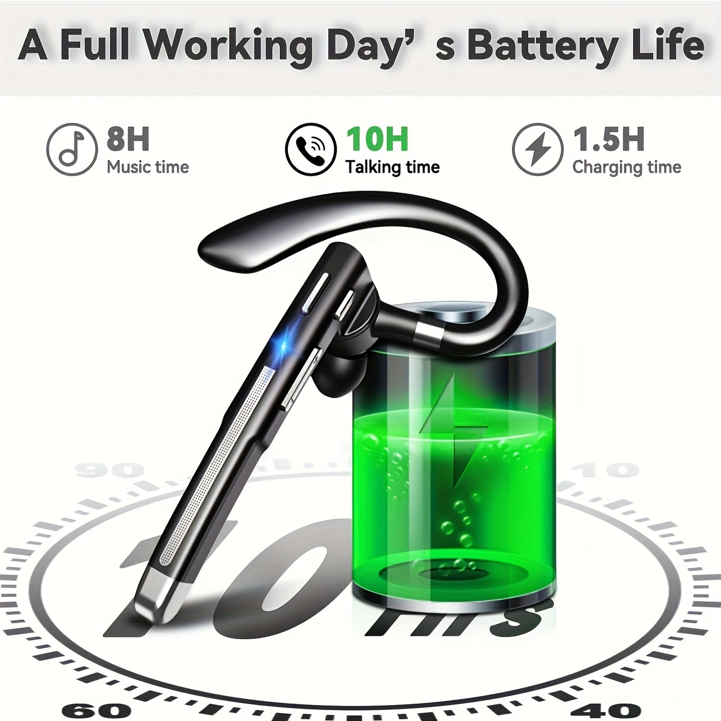 Wireless Earbuds with ENC Noise Cancelling - Premium Bluetooth Earphones