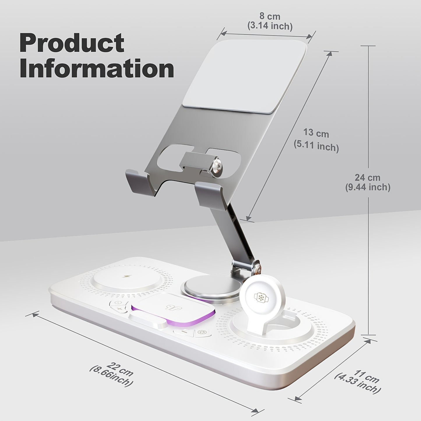 6-in-1 Wireless Charging Station with Clock