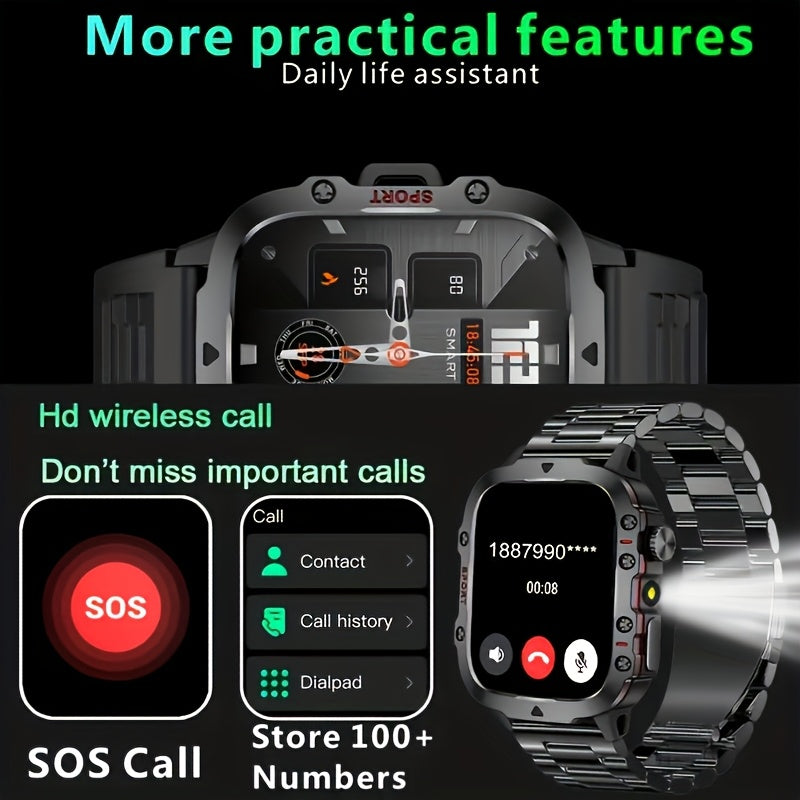 Durable Smartwatch with Wireless Calling & Fitness Tracking
