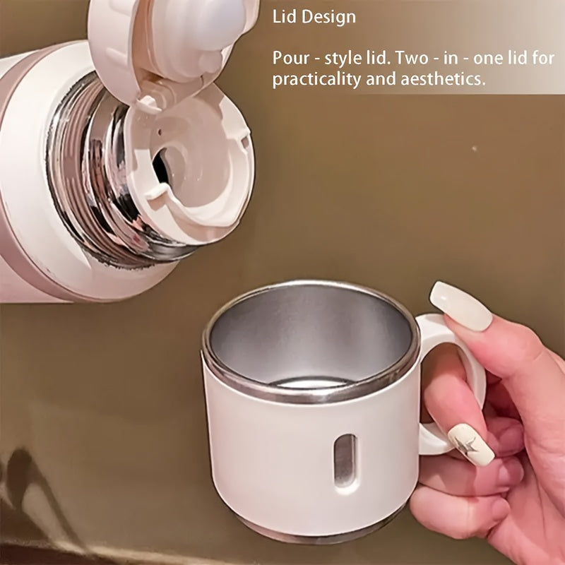 600ml Insulated Water Bottle - White