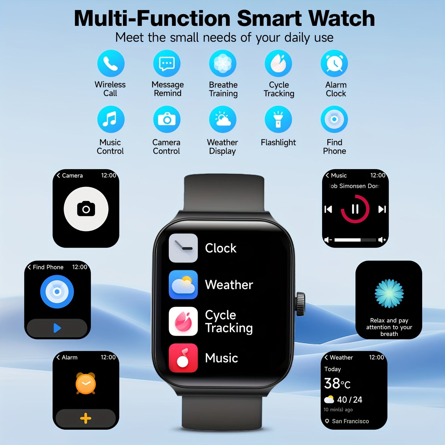 FAWEIO Smart Watch with Alexa - 1.95" Fitness Tracker