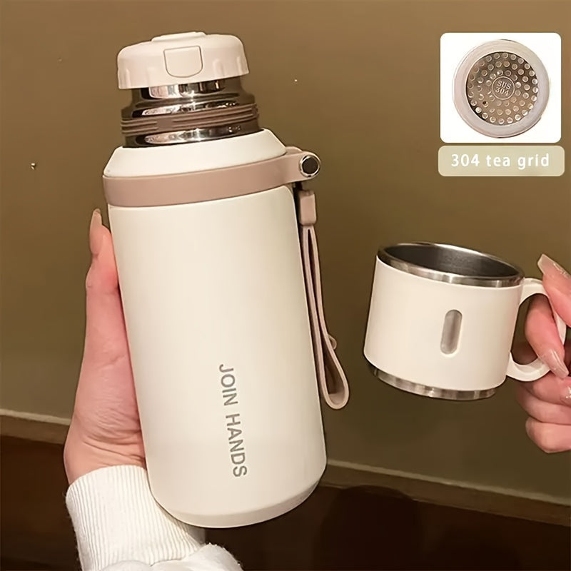 600ml Insulated Water Bottle - White