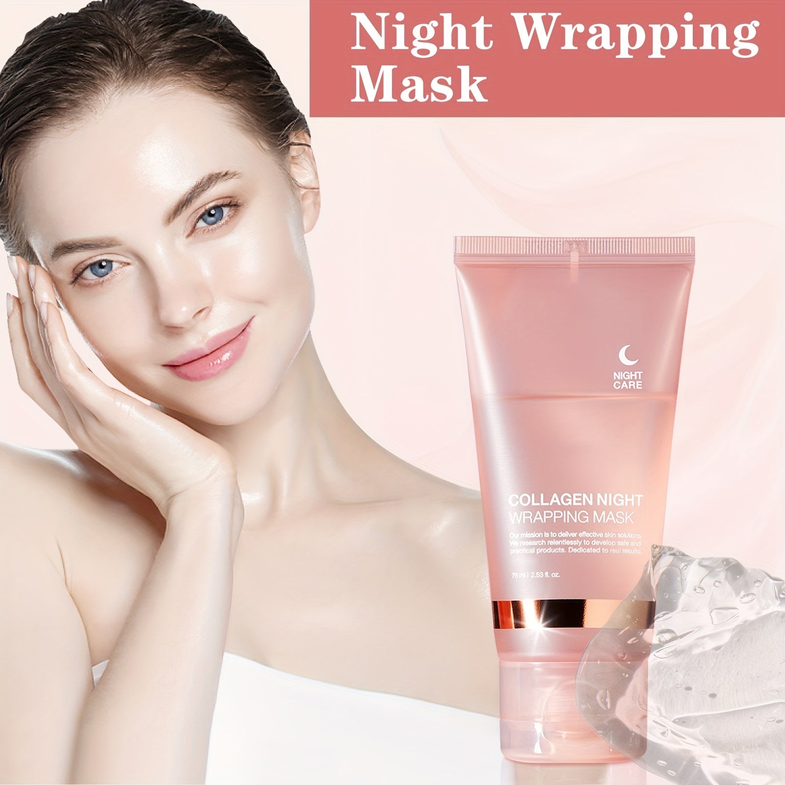 Collagen Night Wrap Mask with Jelly Brush - 2.54oz x2