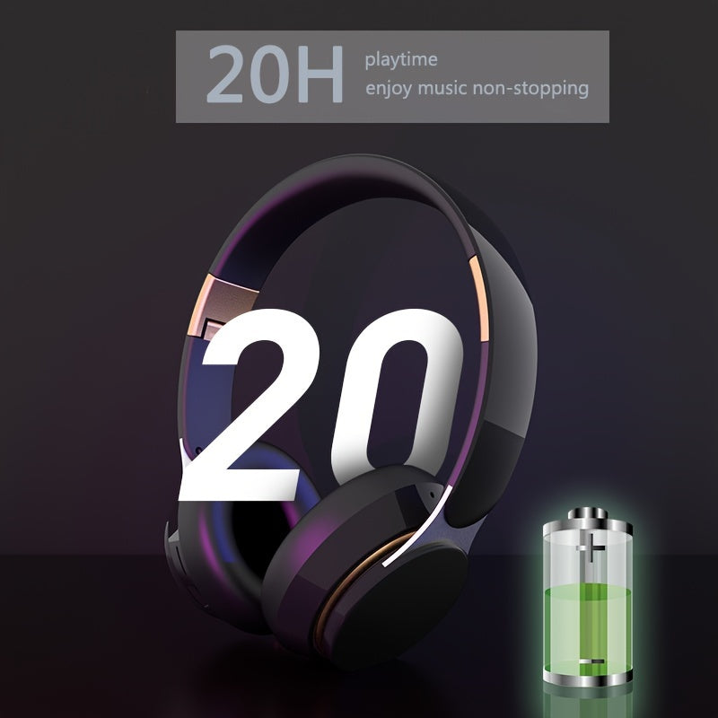 Wireless Foldable Over-Ear Headphones with Mic