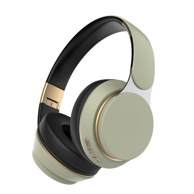 Wireless Over-Ear Headphones with Mic & FM Radio – Foldable, 5 Colors