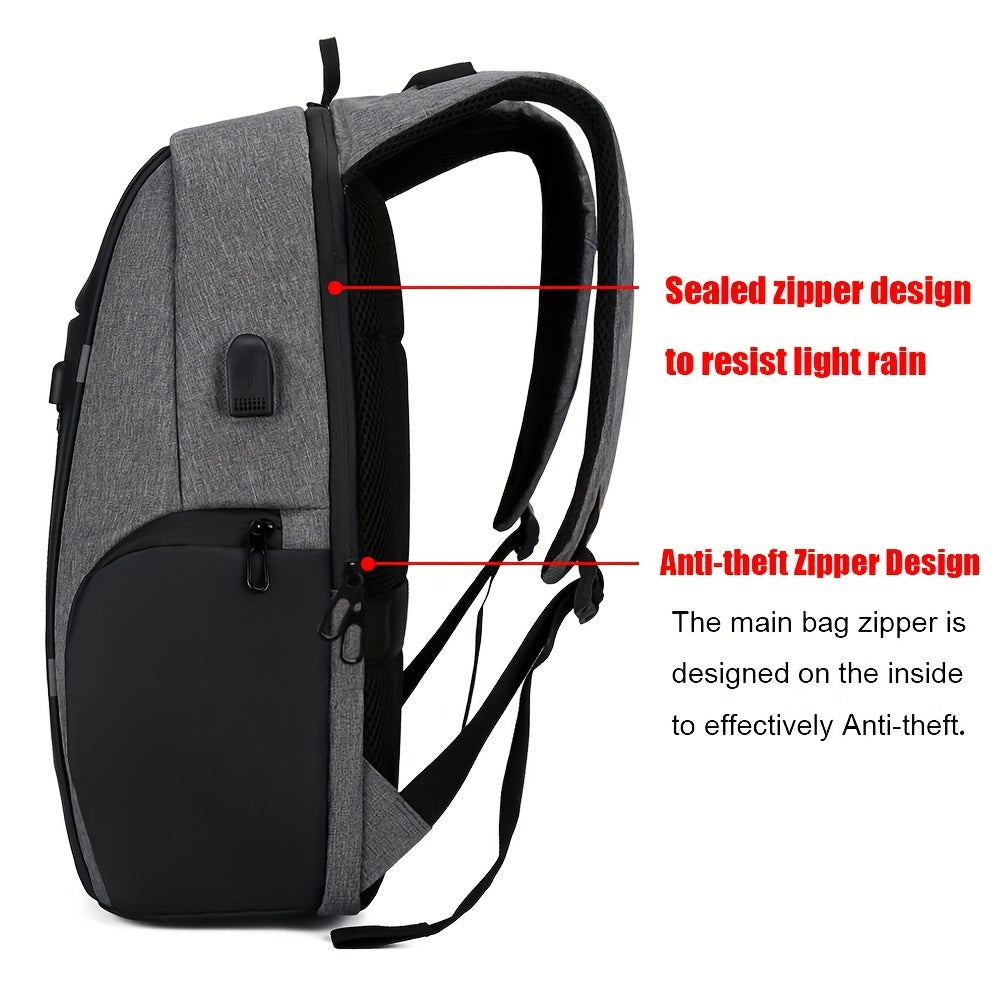 Anti-Theft Laptop Backpack for Men – Large Travel Business Bag