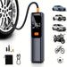 Portable digital air pump with LED display and automatic pressure detection for tires and sports balls