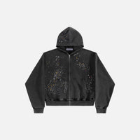 Rhinestone Hooded Sweatshirt
