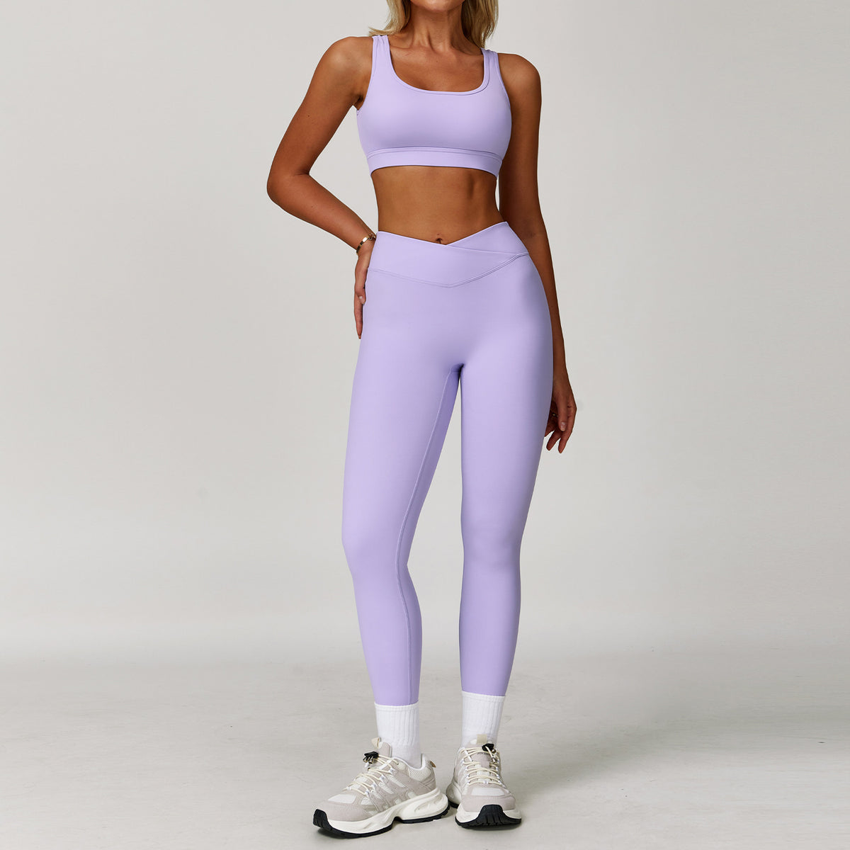 Women's Color-Block Yoga Set