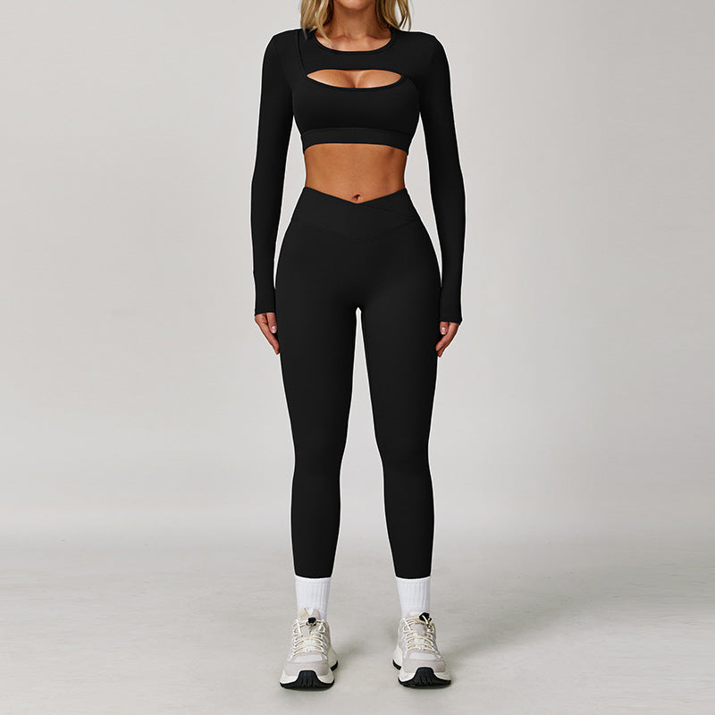 Women's Color-Block Yoga Set