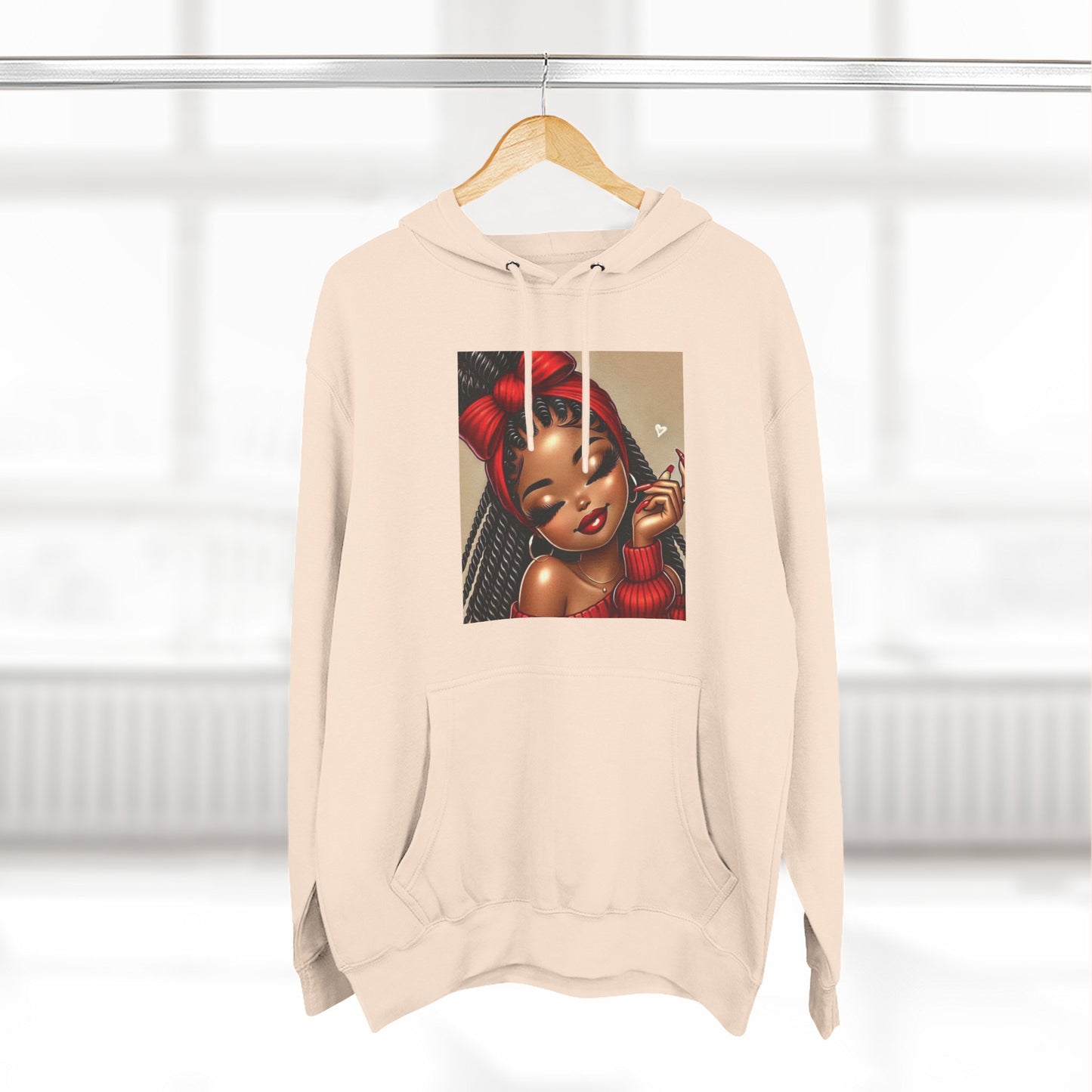 Three-Panel Fleece Hoodie