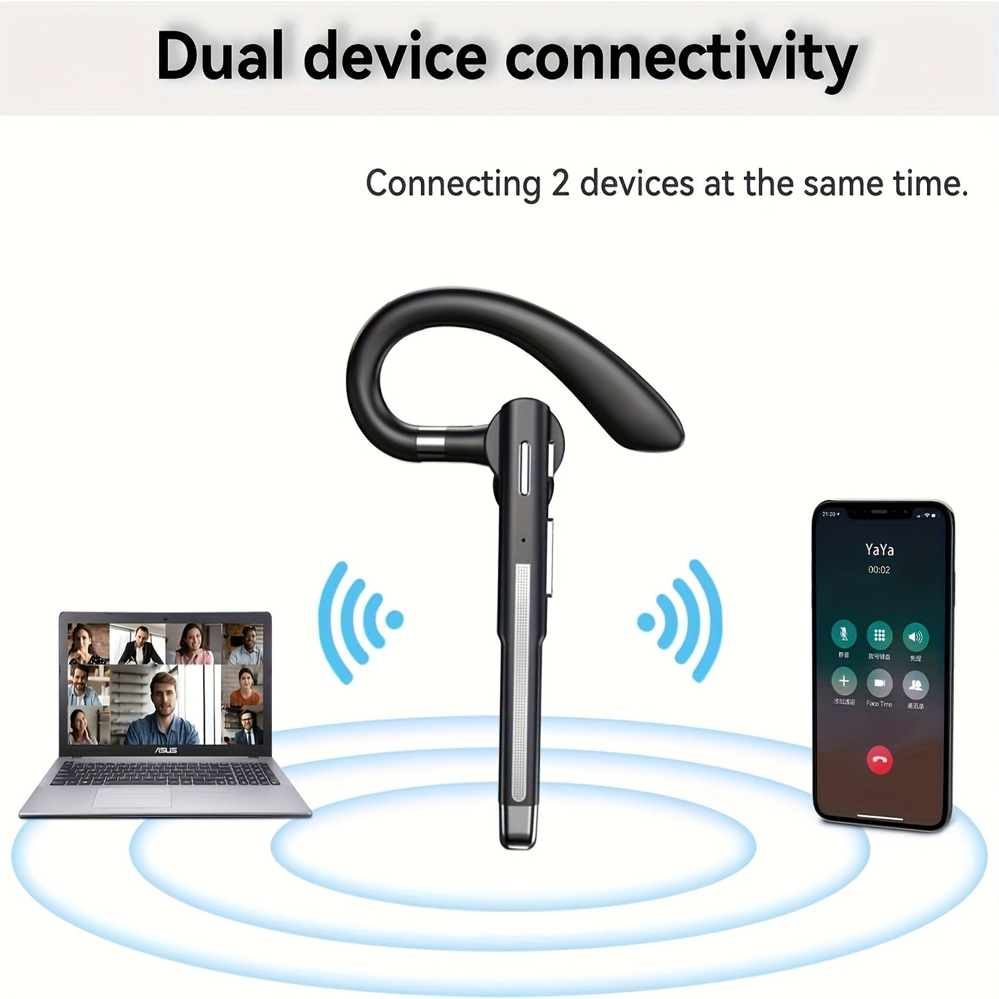 Wireless Earbuds with ENC Noise Cancelling - Premium Bluetooth Earphones