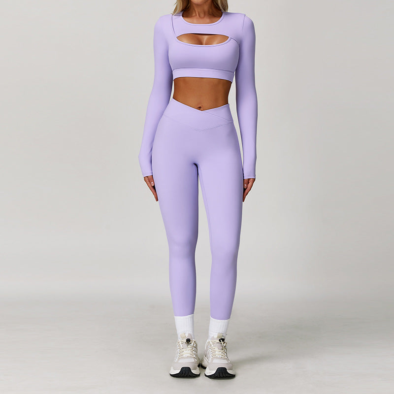 Women's Color-Block Yoga Set