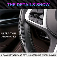 Carbon Fiber Steering Wheel Cover – Non-Slip Universal Fit