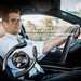 Carbon fiber steering wheel cover with non-slip grip and universal fit