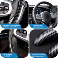 Carbon Fiber Steering Wheel Cover – Non-Slip Universal Fit