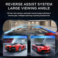 Dual Lens Dash Cam 1080P - 4.5" Mirror Dashcam Front & Rear