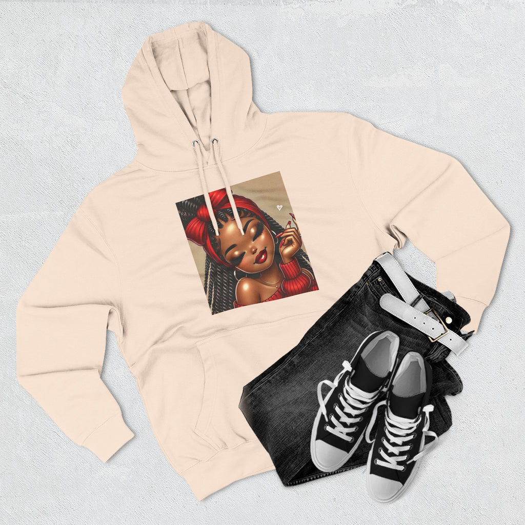 Three-Panel Fleece Hoodie