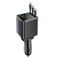 Retractable Car Charger with USB-C Cables
