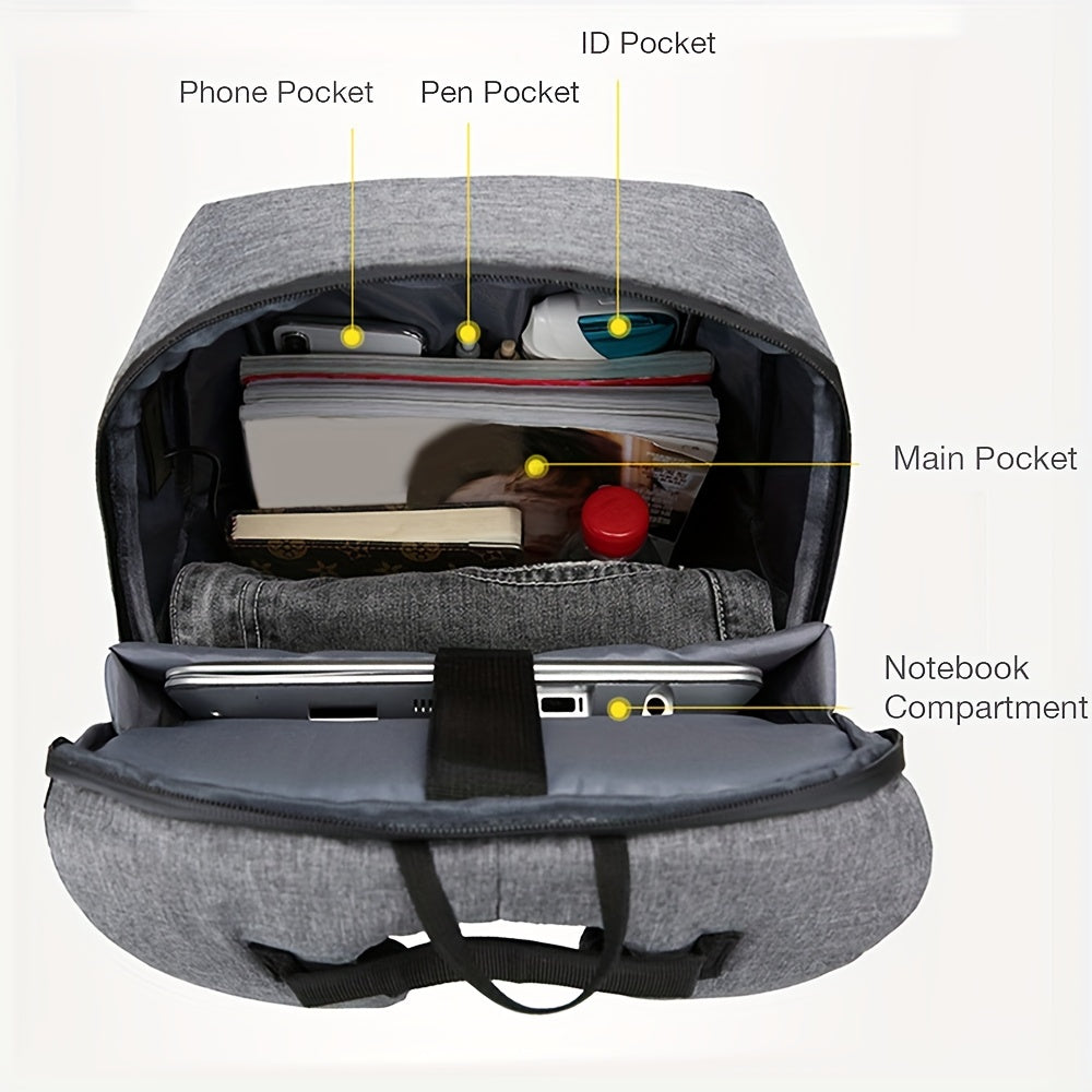 Anti-Theft Laptop Backpack for Men – Large Travel Business Bag