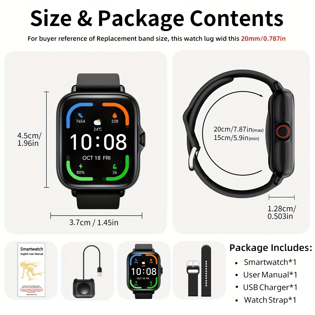Sports Smartwatch 1.83" - Bluetooth Call & Fitness Tracker
