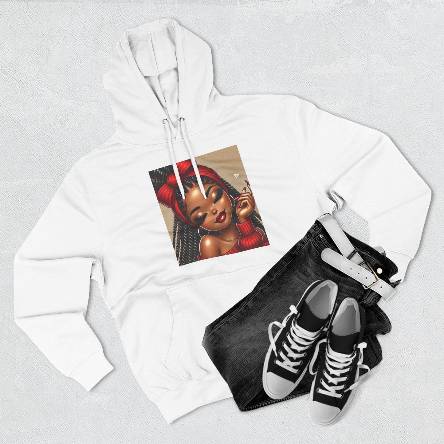 Three-Panel Fleece Hoodie