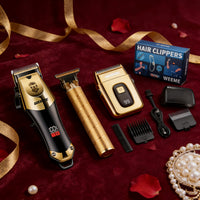 Professional Hair Clipper Set for Men – 3-Piece Grooming Kit