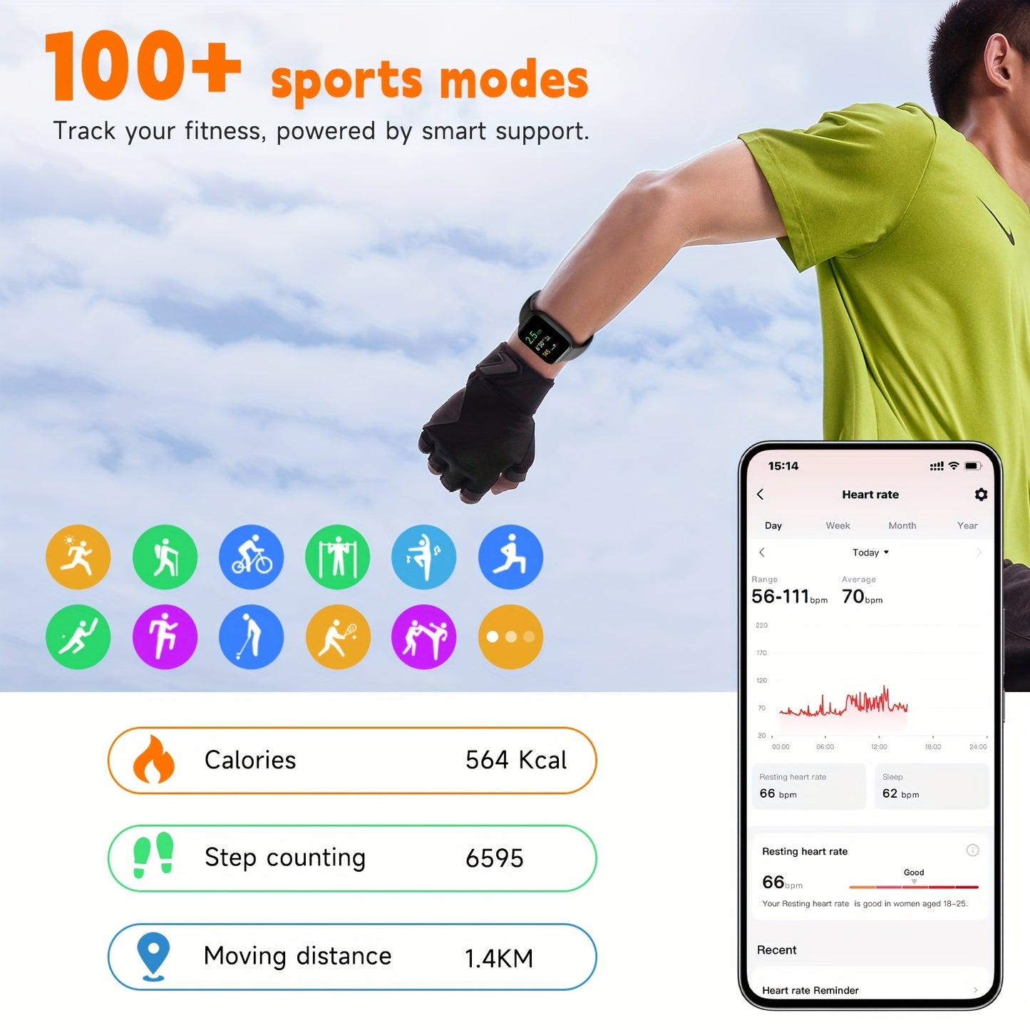 FAWEIO Smart Watch with Alexa - 1.95" Fitness Tracker
