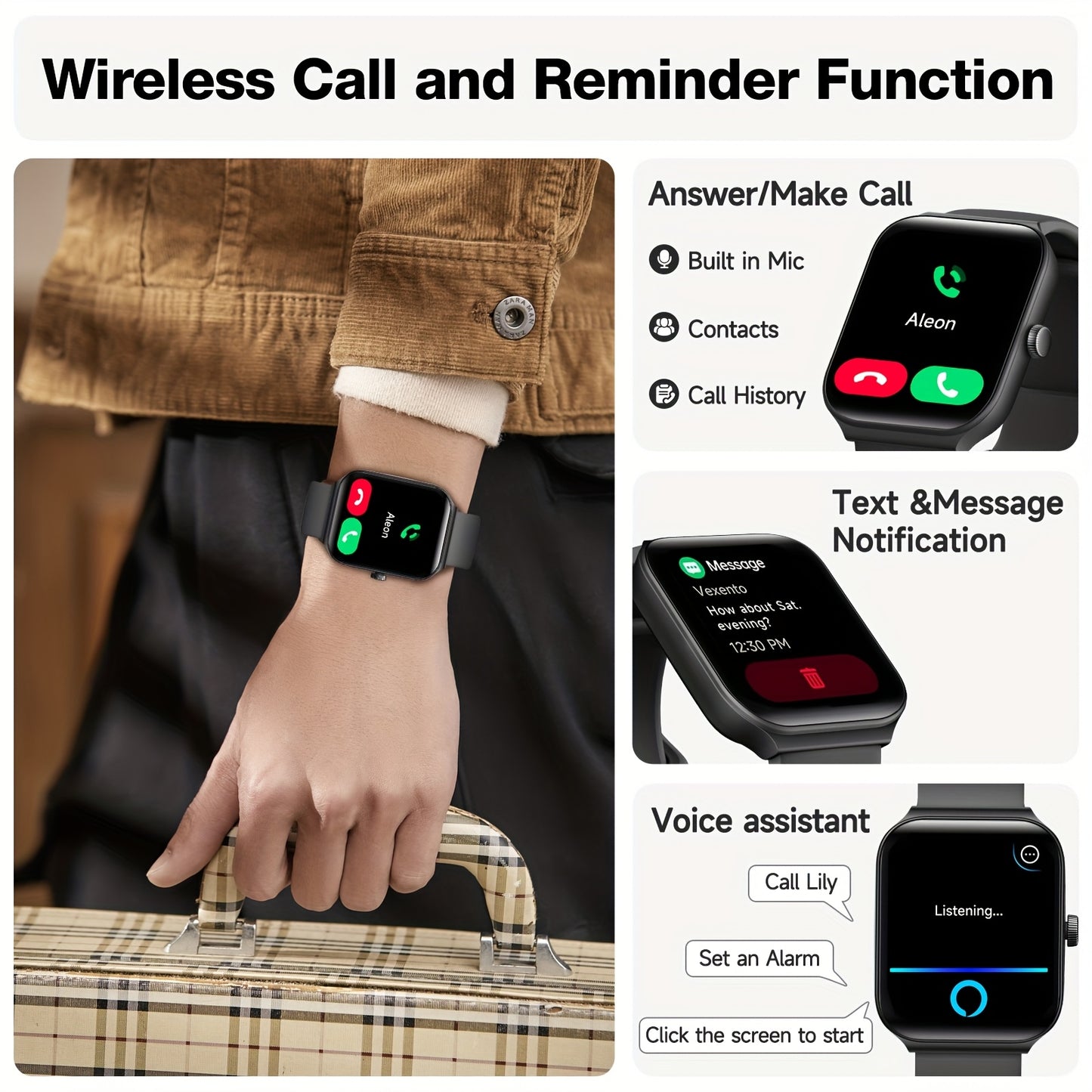 FAWEIO Smart Watch with Alexa - 1.95" Fitness Tracker