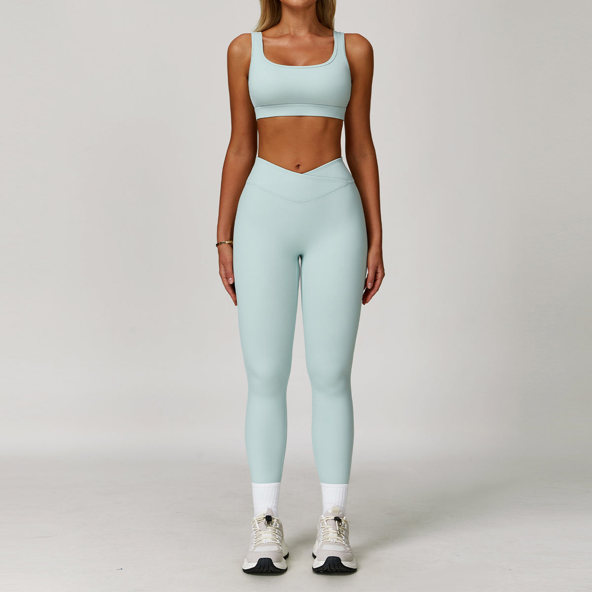 Women's Color-Block Yoga Set