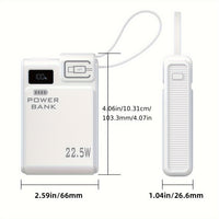 Portable Power Bank - PD 22.5W Fast Charging