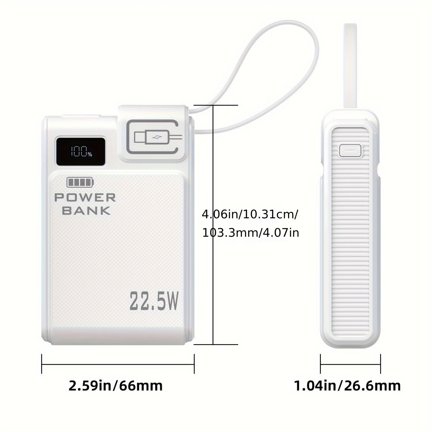 Portable Power Bank - PD 22.5W Fast Charging
