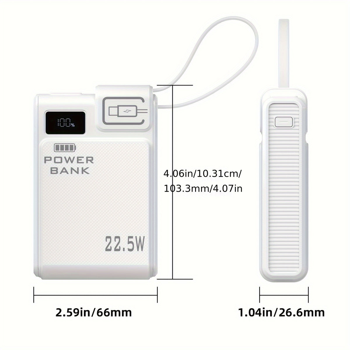 Portable Power Bank - PD 22.5W Fast Charging