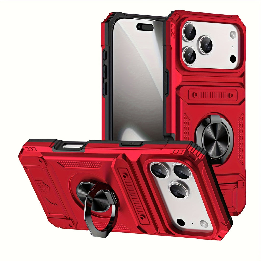 iPhone 17 Shockproof Case with Card Slot - For iPhone 17, 17 Air, 17 Pro, 17 Pro Max
