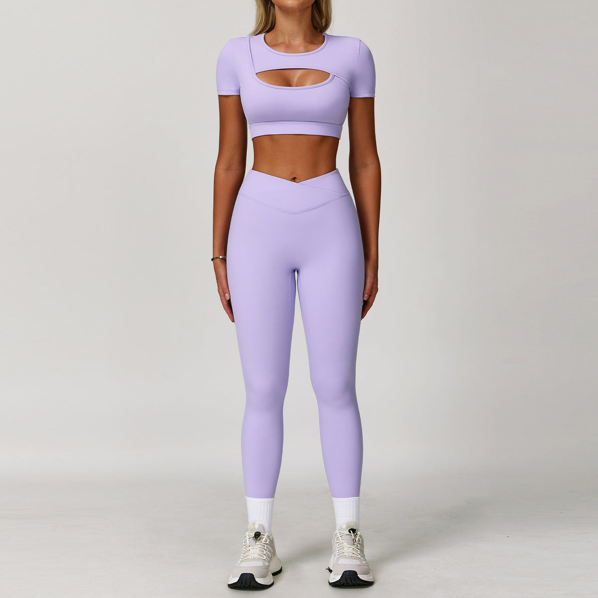 Women's Color-Block Yoga Set