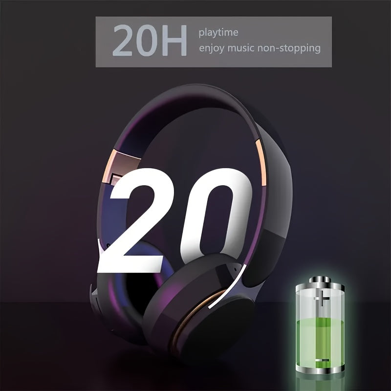 Wireless Over-Ear Headphones with Mic & FM Radio – Foldable, 5 Colors
