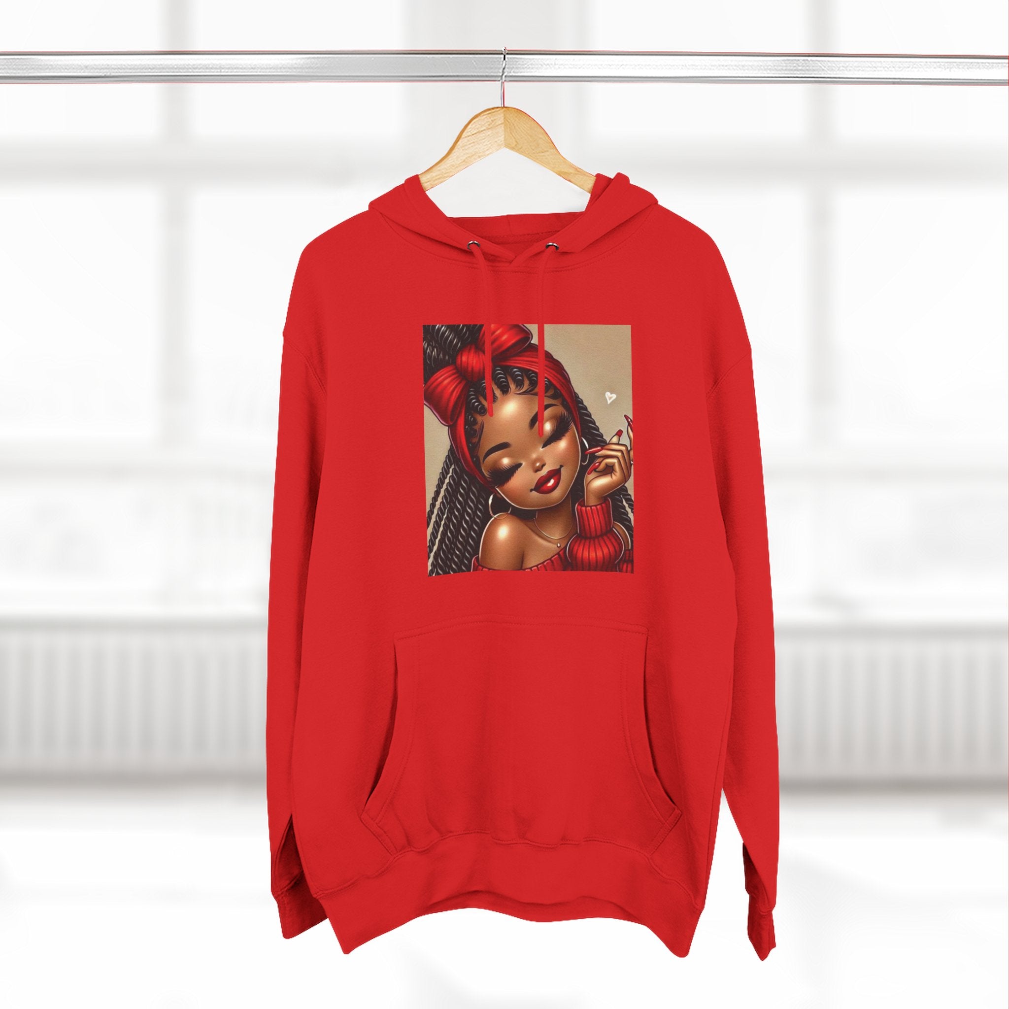 Three-Panel Fleece Hoodie