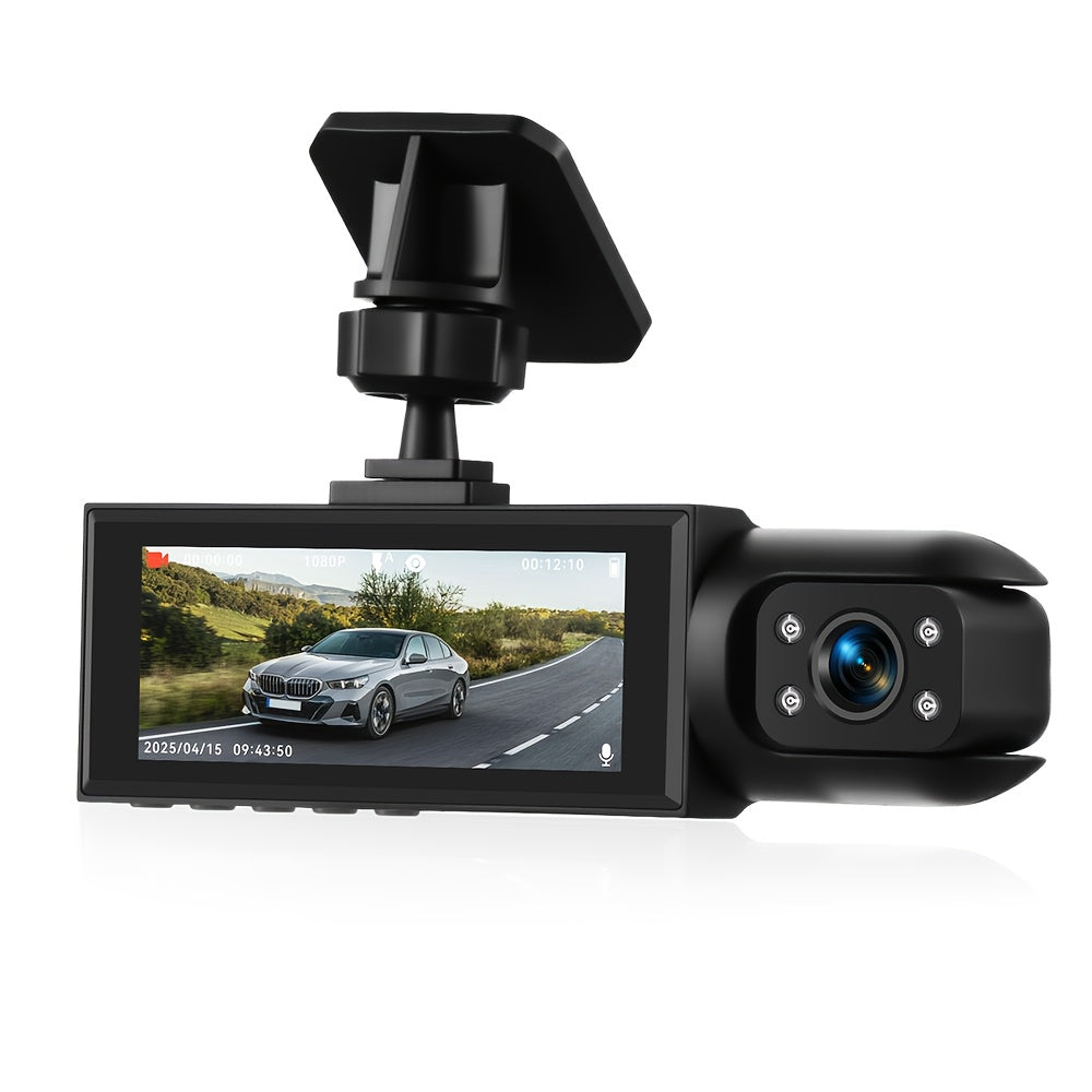 PODOFO 1080P Dual Dash Cam – Front & Interior Car Camera with Night Vision