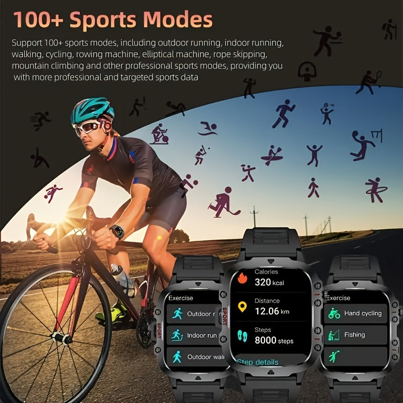 Durable Smartwatch with Wireless Calling & Fitness Tracking