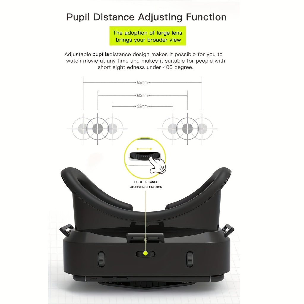 VR Headset for iPhone & Android – Virtual Reality Glasses for 3D Movies & Games