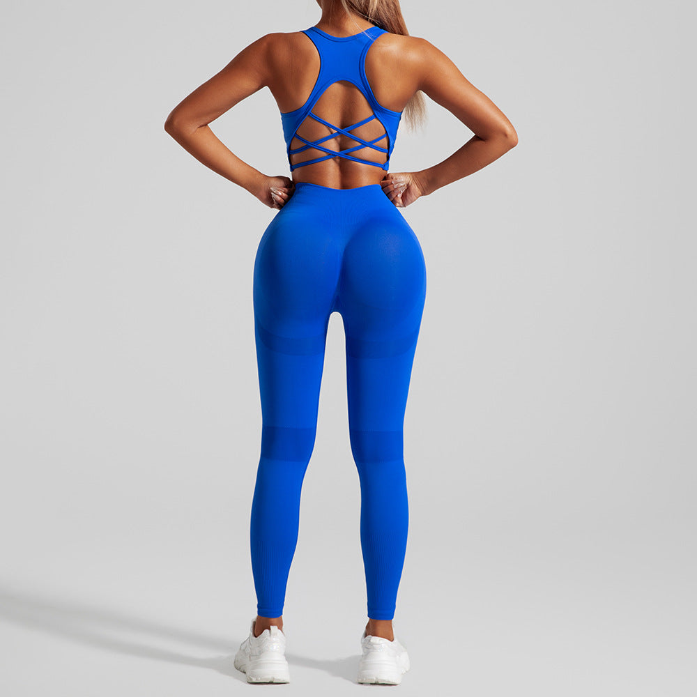 Seamless Yoga Set – Sports Bra & High-Waist Leggings
