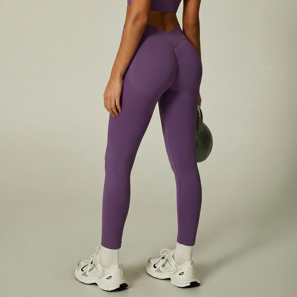 Seamless Ribbed Yoga Outfit Set – 2-Piece Activewear
